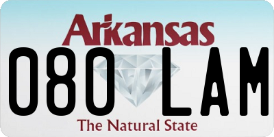 AR license plate 080LAM