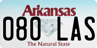 AR license plate 080LAS