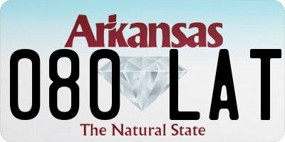 AR license plate 080LAT