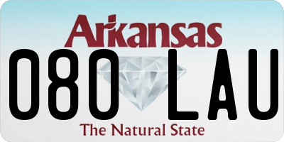 AR license plate 080LAU