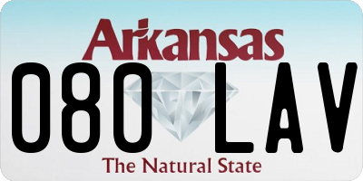 AR license plate 080LAV