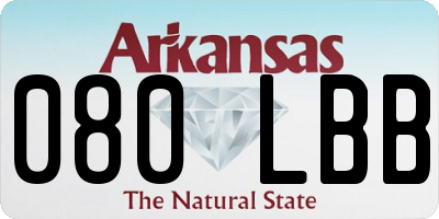 AR license plate 080LBB