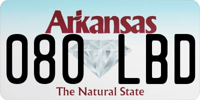 AR license plate 080LBD