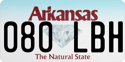 AR license plate 080LBH