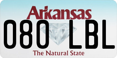 AR license plate 080LBL