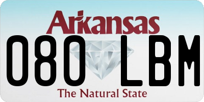 AR license plate 080LBM