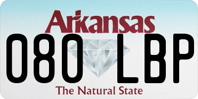 AR license plate 080LBP