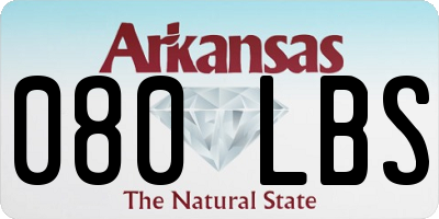 AR license plate 080LBS