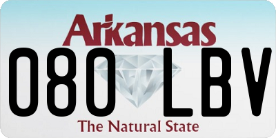 AR license plate 080LBV