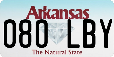 AR license plate 080LBY