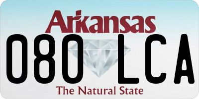 AR license plate 080LCA