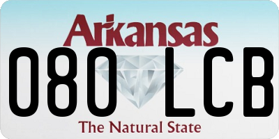 AR license plate 080LCB