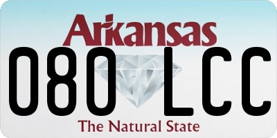 AR license plate 080LCC