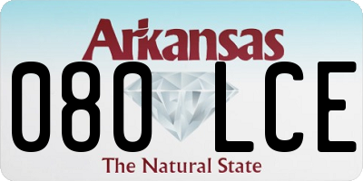 AR license plate 080LCE