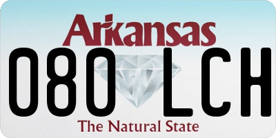 AR license plate 080LCH