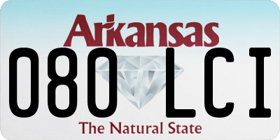 AR license plate 080LCI