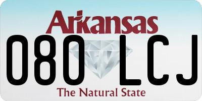 AR license plate 080LCJ