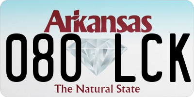 AR license plate 080LCK