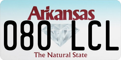 AR license plate 080LCL