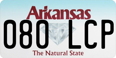 AR license plate 080LCP