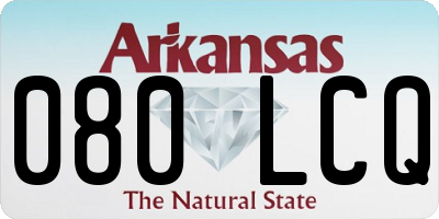 AR license plate 080LCQ