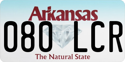 AR license plate 080LCR
