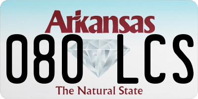 AR license plate 080LCS