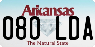 AR license plate 080LDA