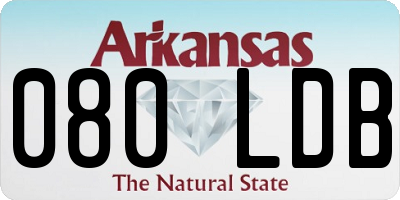 AR license plate 080LDB
