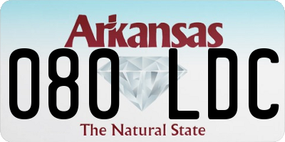AR license plate 080LDC