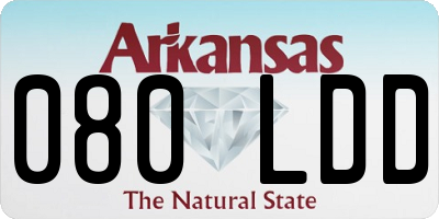 AR license plate 080LDD
