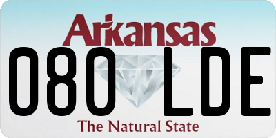 AR license plate 080LDE