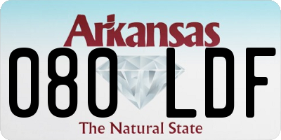 AR license plate 080LDF