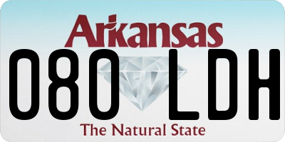 AR license plate 080LDH