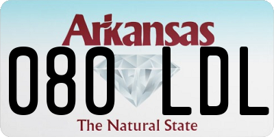 AR license plate 080LDL
