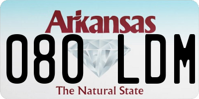 AR license plate 080LDM