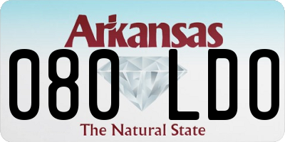 AR license plate 080LDO