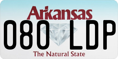 AR license plate 080LDP