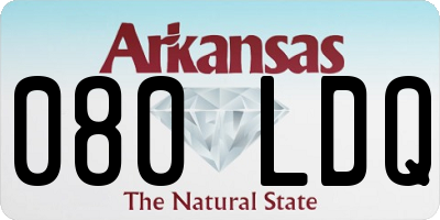 AR license plate 080LDQ