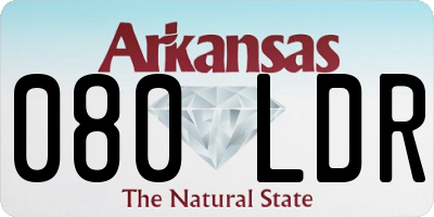 AR license plate 080LDR