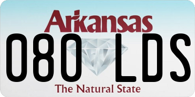 AR license plate 080LDS