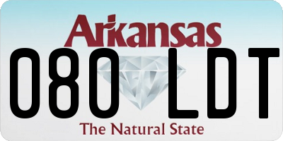 AR license plate 080LDT