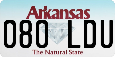 AR license plate 080LDU