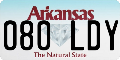 AR license plate 080LDY