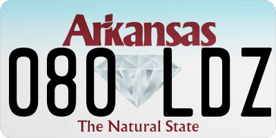 AR license plate 080LDZ