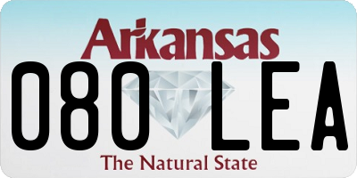 AR license plate 080LEA