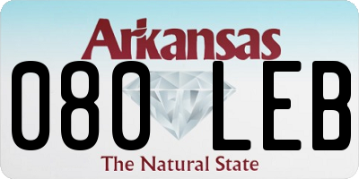 AR license plate 080LEB