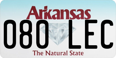 AR license plate 080LEC