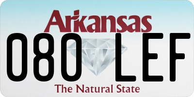 AR license plate 080LEF