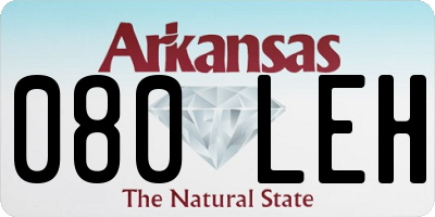 AR license plate 080LEH